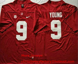 Men's Alabama Crimson Tide #9 Bryce Young Red College Football Jersey