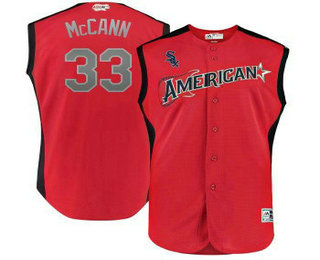 Men's American League Chicago White Sox #33 James McCann Red With Navy 2019 MLB All-Star Futures Game Jersey