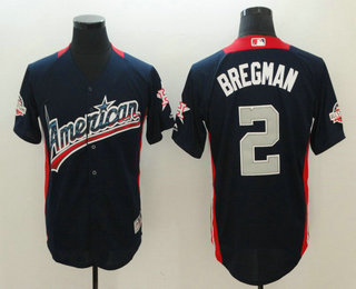 Men's American League Houston Astros #2 Alex Bregman Navy Blue 2018 MLB All-Star Game Home Run Derby Player Jersey
