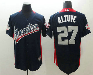 Men's American League Houston Astros #27 Jose Altuve Navy Blue 2018 MLB All-Star Game Home Run Derby Player Jersey