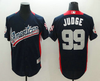 Men's American League New York Yankees #99 Aaron Judge Navy 2018 MLB All-Star Game Home Run Derby Player Jersey
