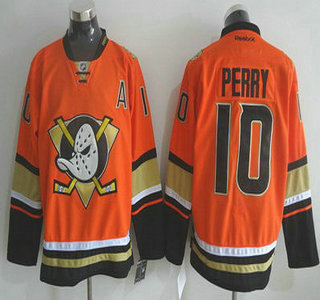 Men's Anaheim Ducks #10 Corey Perry Reebok 2015 Orange Alternate Premier Jersey