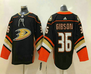 Men's Anaheim Ducks #36 John Gibson Black 2017-2018 Hockey Stitched NHL Jersey