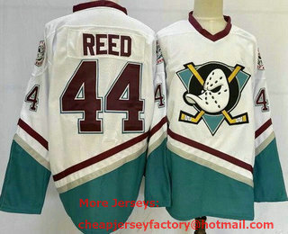 Men's Anaheim Ducks #44 Fulton Reed White Stitched Jersey