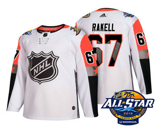 Men's Anaheim Ducks #67 Rickard Rakell White 2018 NHL All-Star Stitched Ice Hockey Jersey