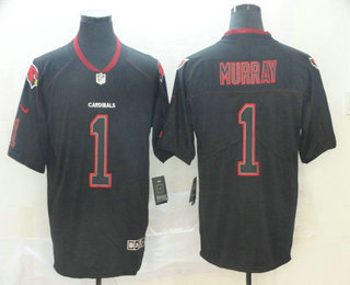 Men's Arizona Cardinals #1 Kyler Murray 2019 Black Lights Out Color Rush Stitched NFL Nike Limited Jersey
