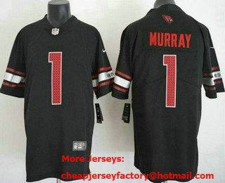 Men's Arizona Cardinals #1 Kyler Murray Limited Black Vapor Jersey