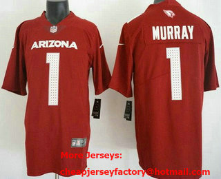 Men's Arizona Cardinals #1 Kyler Murray Limited Red Vapor Jersey