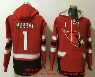 Men's Arizona Cardinals #1 Kyler Murray NEW Red Pocket Stitched NFL Pullover Hoodie