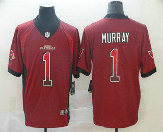 Men's Arizona Cardinals #1 Kyler Murray Red 2019 Fashion Drift Color Rush Stitched NFL Nike Limited Jersey