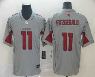 Men's Arizona Cardinals #11 Larry Fitzgerald Gray 2019 Inverted Legend Stitched NFL Nike Limited Jersey