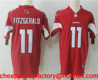 Men's Arizona Cardinals #11 Larry Fitzgerald Red 2017 Vapor Untouchable Stitched NFL Nike Limited Jersey