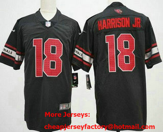 Men's Arizona Cardinals #18 Marvin Harrison Jr Limited Black Vapor Jersey