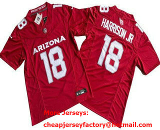 Men's Arizona Cardinals #18 Marvin Harrison Jr Limited Red FUSE Vapor Jersey
