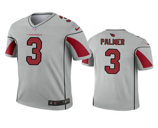 Men's Arizona Cardinals #3 Carson Palmer Silver Inverted Legend Jersey