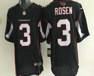 Men's Arizona Cardinals #3 Josh Rosen Black Alternate Stitched NFL Nike Elite Jersey