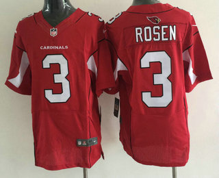 Men's Arizona Cardinals #3 Josh Rosen Red Team Color Stitched NFL Nike Elite Jersey