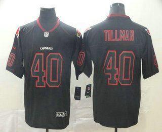 Men's Arizona Cardinals #40 Pat Tillman 2019 Black Lights Out Color Rush Stitched NFL Nike Limited Jersey