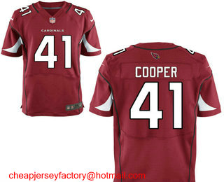 Men's Arizona Cardinals #41 Marcus Cooper Red Team Color Stitched NFL Nike Elite Jersey
