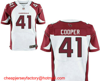 Men's Arizona Cardinals #41 Marcus Cooper White Road Stitched NFL Nike Elite Jersey