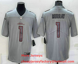 Men's Arizona Cardinals Kyler Murray Grey Atmosphere Fashion 2022 Vapor Untouchable Stitched Nike Limited Jersey