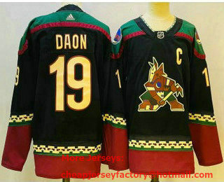 Men's Arizona Coyotes #19 Shane Doan Black Stitched Jersey