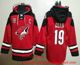 Men's Arizona Coyotes #19 Shane Doan Red Ageless Must Have Lace Up Pullover Hoodie