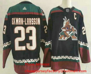 Men's Arizona Coyotes #23 Oliver Ekman Larsson Black Alternate Authentic Jersey