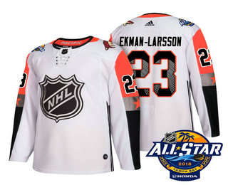 Men's Arizona Coyotes #23 Oliver Ekman-Larsson White 2018 NHL All-Star Stitched Ice Hockey Jersey