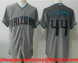 Men's Arizona Diamondbacks #44 Paul Goldschmidt Gray Capri Stitched MLB Cool Base Jersey