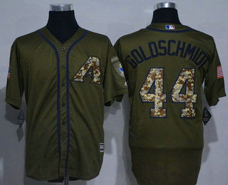 Men's Arizona Diamondbacks #44 Paul Goldschmidt Green Salute to Service Cool Base Stitched Baseball Jersey