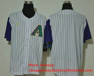 Men's Arizona Diamondbacks Blank White Cooperstown Collection Throwback  Stitched Nike MLB Jersey