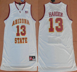 Men's Arizona State #13 James Harden White College Basketball Nike Jersey