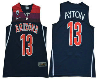 Men's Arizona Wilcats #13 Deandre Ayton Navy Blue College Throwback Stitched Basketball Jersey