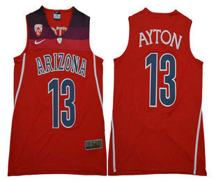 Men's Arizona Wilcats #13 Deandre Ayton Red College Throwback Stitched Basketball Jersey