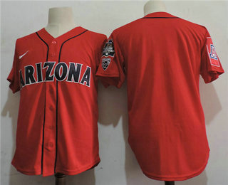 Men's Arizona Wildcats Blank Red College Baseball Nike Stitched NCAA Jersey