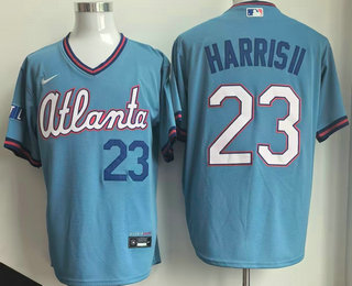 Men's Atlanta Braves #23 Michael Harris II Light Blue 2026 City Connect Stadium Jersey