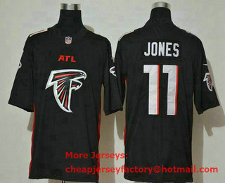 Men's Atlanta Falcons #11 Julio Jones Black 2020 Big Logo Vapor Untouchable Stitched NFL Nike Fashion Limited Jersey