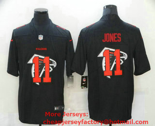 Men's Atlanta Falcons #11 Julio Jones Black 2020 Shadow Logo Vapor Untouchable Stitched NFL Nike Limited Jersey