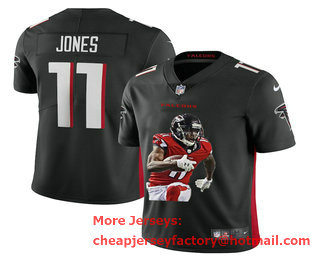 Men's Atlanta Falcons #11 Julio Jones Black Player Portrait Edition 2020 Vapor Untouchable Stitched NFL Nike Limited Jersey