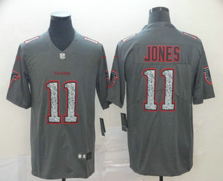 Men's Atlanta Falcons #11 Julio Jones Gray Fashion Static 2019 Vapor Untouchable Stitched NFL Nike Limited Jersey