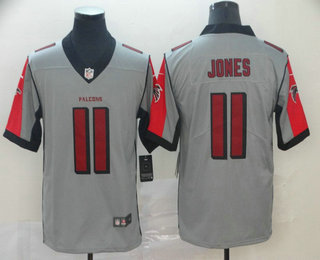 Men's Atlanta Falcons #11 Julio Jones Grey 2019 Inverted Legend Stitched NFL Nike Limited Jersey