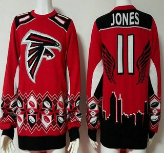 Men's Atlanta Falcons #11 Julio Jones Multicolor NFL Sweater