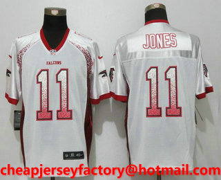 Men's Atlanta Falcons #11 Julio Jones Nike Drift Fashion White Elite Jersey