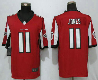 Men's Atlanta Falcons #11 Julio Jones Red Team Color NFL Nike Limited Jersey