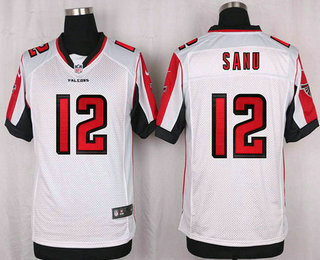 Men's Atlanta Falcons #12 Mohamed Sanu White Road NFL Nike Elite Jersey