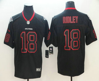 Men's Atlanta Falcons #18 Calvin Ridley 2018 Black Lights Out Color Rush Stitched NFL Nike Limited Jersey