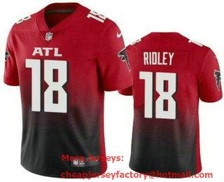 Men's Atlanta Falcons #18 Calvin Ridley Limited Red Vapor Jersey