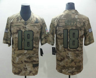 Men's Atlanta Falcons #18 Calvin Ridley Nike Camo 2018 Salute to Service Stitched NFL Limited Jersey