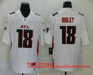 Men's Atlanta Falcons #18 Calvin Ridley White 2020 NEW Vapor Untouchable Stitched NFL Nike Limited Jersey